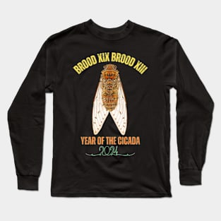 Cicada Lover Brood XIX Brood XIII Year Of The Cicada 2024 Long Sleeve T-Shirt